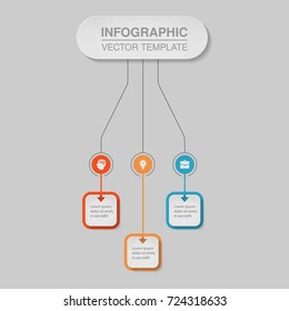 Vector infographic template for diagram, graph, presentation, chart, business concept with 3 options.