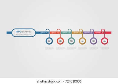 Vector infographic template for diagram, graph, presentation, chart, business concept with 6 options.