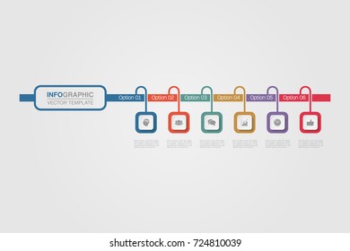 Vector infographic template for diagram, graph, presentation, chart, business concept with 6 options.