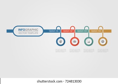 Vector infographic template for diagram, graph, presentation, chart, business concept with 4 options.