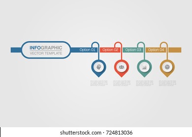 Vector infographic template for diagram, graph, presentation, chart, business concept with 4 options.