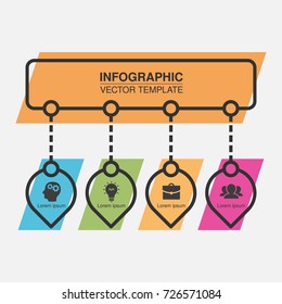 Vector infographic template for diagram, graph, presentation, chart, business concept with 4 options.