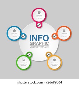 Vector infographic template for diagram, graph, presentation, chart, business concept with 5 options.