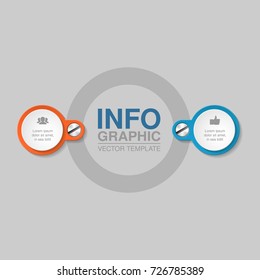 Vector infographic template for diagram, graph, presentation, chart, business concept with 2 options.