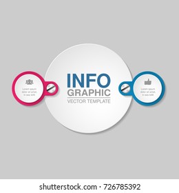 Vector infographic template for diagram, graph, presentation, chart, business concept with 2 options.