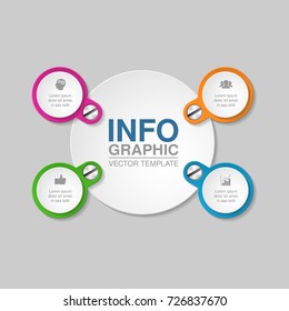 Vector infographic template for diagram, graph, presentation, chart, business concept with 4 options.
