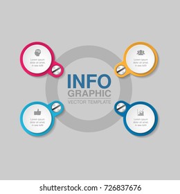 Vector infographic template for diagram, graph, presentation, chart, business concept with 4 options.