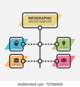 Vector infographic template for diagram, graph, presentation, chart, business concept with 4 options.