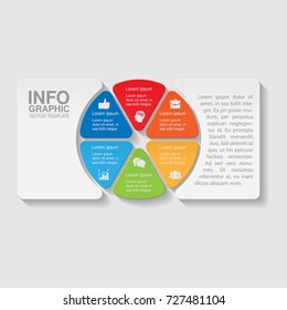 Vector infographic template for diagram, graph, presentation, chart, business concept with 6 options.