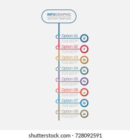 Vector infographic template for diagram, graph, presentation, chart, business concept with 8 options.