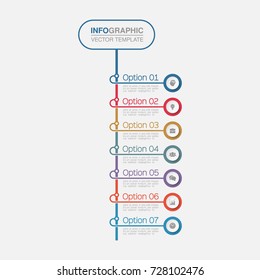 Vector infographic template for diagram, graph, presentation, chart, business concept with 7 options.