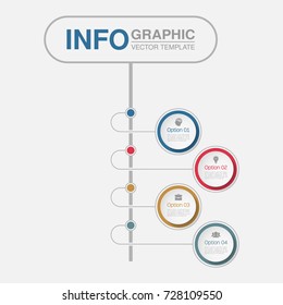 Vector infographic template for diagram, graph, presentation, chart, business concept with 4 options.