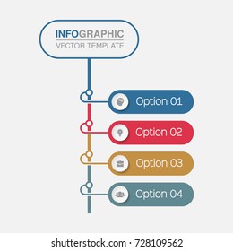 Vector infographic template for diagram, graph, presentation, chart, business concept with 4 options.
