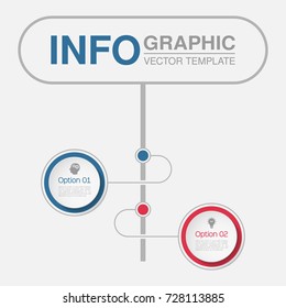 Vector infographic template for diagram, graph, presentation, chart, business concept with 2 options.