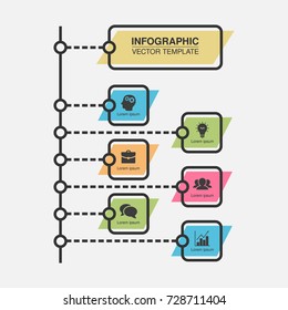 Vector infographic template for diagram, graph, presentation, chart, business concept with 6 options.