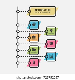 Vector infographic template for diagram, graph, presentation, chart, business concept with 7 options.