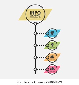 Vector infographic template for diagram, graph, presentation, chart, business concept with 4 options.