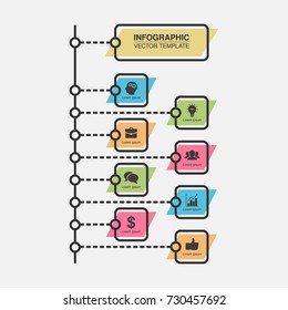 Vector infographic template for diagram, graph, presentation, chart, business concept with 8 options.