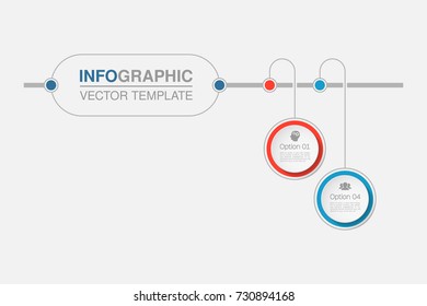 Vector infographic template for diagram, graph, presentation, chart, business concept with 2 options.