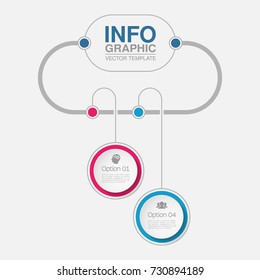 Vector infographic template for diagram, graph, presentation, chart, business concept with 2 options.