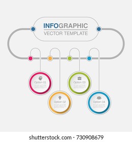 Vector infographic template for diagram, graph, presentation, chart, business concept with 4 options.