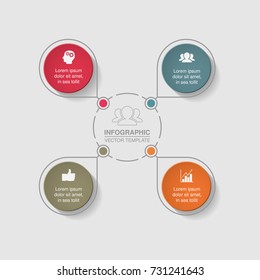Vector infographic template for diagram, graph, presentation, chart, business concept with 4 options.