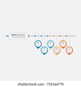Vector infographic template for diagram, graph, presentation, chart, business concept with 6 options.