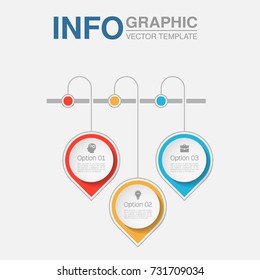 Vector infographic template for diagram, graph, presentation, chart, business concept with 3 options.