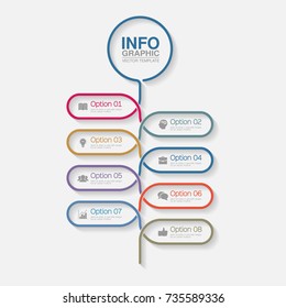 Vector infographic template for diagram, graph, presentation, chart, business concept with 8 options.