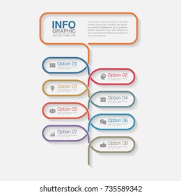 Colorful Rectangle Organization Chart Infographics Business Stock ...