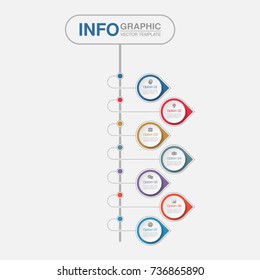Vector infographic template for diagram, graph, presentation, chart, business concept with 7 options.