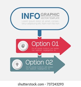 Vector infographic template for diagram, graph, presentation, chart, business concept with 2 options.