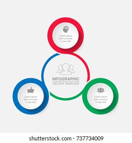 Vector infographic template for diagram, graph, presentation, chart, business concept with 3 options.