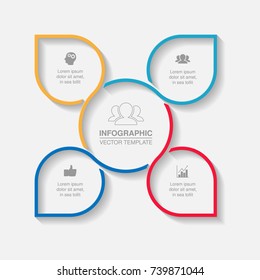 Vector infographic template for diagram, graph, presentation, chart, business concept with 4 options.
