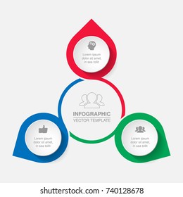 Vector infographic template for diagram, graph, presentation, chart, business concept with 3 options.