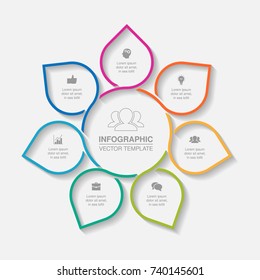 Vector infographic template for diagram, graph, presentation, chart, business concept with 7 options.