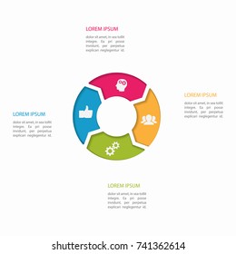 Vector infographic template for diagram, graph, presentation, chart, business concept with 4 options.