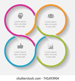 Vector infographic template for diagram, graph, presentation, chart, business concept with 4 options.