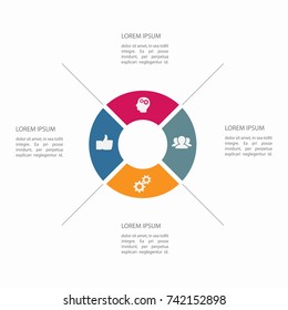 Vector infographic template for diagram, graph, presentation, chart, business concept with 4 options.
