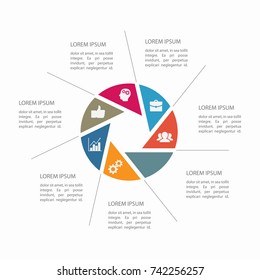 Vector infographic template for diagram, graph, presentation, chart, business concept with 7 options.