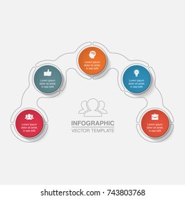 Vector infographic template for diagram, graph, presentation, chart, business concept with 5 options.