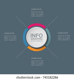 Vector infographic template for diagram, graph, presentation, chart, business concept with 4 options.