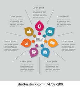 Vector infographic template for diagram, graph, presentation, chart, business concept with 7 options.