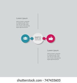 Vector infographic template for diagram, graph, presentation, chart, business concept with 2 options.