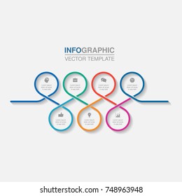 Vector infographic template for diagram, graph, presentation, chart, business concept with 7 options.