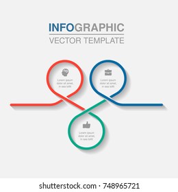 Vector infographic template for diagram, graph, presentation, chart, business concept with 3 options.