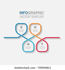 Vector infographic template for diagram, graph, presentation, chart, business concept with 4 options.