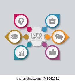 Vector infographic template for diagram, graph, presentation, chart, business concept with 6 options.
