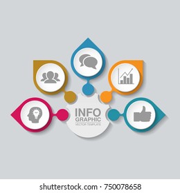 Vector infographic template for diagram, graph, presentation, chart, business concept with 5 options.