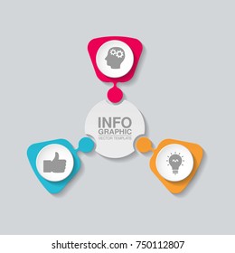 Vector infographic template for diagram, graph, presentation, chart, business concept with 3 options.